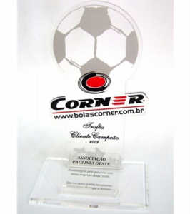Acrílico - Troféu Acrílico Cristal Recortado
